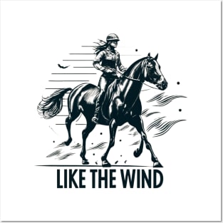 Like The Wind Horseback Riding Training Posters and Art